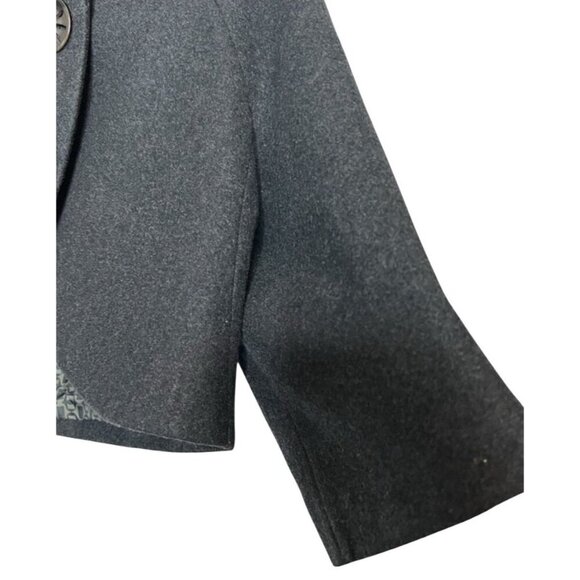 Toi & Moi Dark Grey Wool Cropped Jacket, Size Medium, Party Elegant Whimseycore - Picture 3 of 6